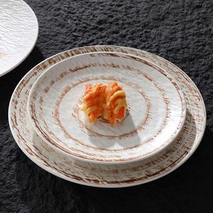 Creative Style Western Steak <b>Plate</b> Round Shaped <b>Ceramic</b> Pasta Pizza Appetizer <b>Plate</b> Porcelain Sushi Dessert <b>Plate</b> for Restaurant - Product Image 4