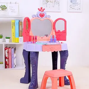 Pretend Play Ijdelheid Dressoir Tafel Kids Speelgoed Beauty Set Voor Mode Meisjes Met Muziek En Licht