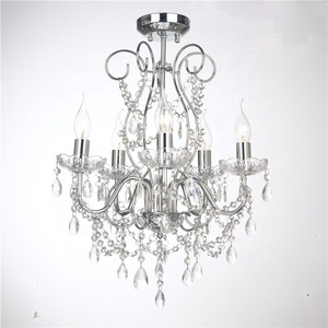 Lampada da soffitto Vintage lampadario di cristallo lampada a sospensione in metallo cromato nuova illuminazione E14/E12 risparmio energetico moderno 940510000 - Product Image 1