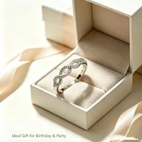 Bagues en laiton plaqué platine, pierres étincelantes élégantes pour les fêtes d'anniversaire, les mariages, les anniversaires de mariage, bijoux de mode, cadeaux