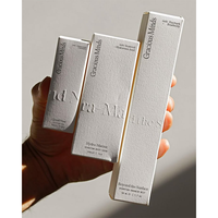 Boîte d'emballage de luxe en papier pour soins de la peau, pliable, avec doublure en éponge, gaufrage coloré personnalisé, laminage mat, écologique