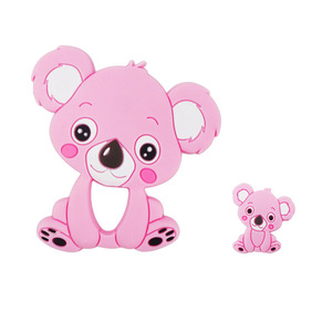 Hızlı kargo karikatür hayvan gıda sınıfı kemirgen diş kolye bebek çiğnemek oyuncak Wholesale toptan silikon diş kaşıyıcı - Product Image 1
