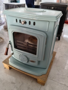 เตาผิงเหล็กหล่อประสิทธิภาพสูง เป็นมิตรกับสิ่งแวดล้อม ดีไซน์ร่วมสมัย ใช้ฟืน เหมาะสำหรับห้องนั่งเล่นในบ้านพักตากอากาศ รับประกัน 1 ปี - Product Image 2