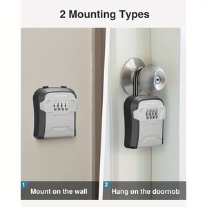 Boîte à clés murale portable pour agents immobiliers, avec poignée, pour le rangement de clés de rechange d'appartements - Product Image 5