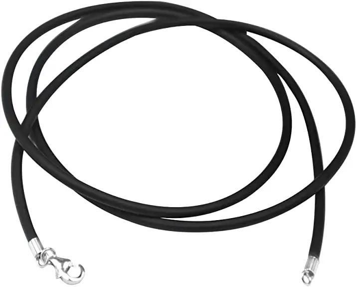 Cordon en silicone tressé en caoutchouc, coloré, épais, simple, rond, pour bracelet, 6mm