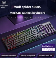 Clavier mécanique en plastique AULA S3005, rétroéclairage RVB, sans fil, touches personnalisables, ergonomique, batterie 4000 mAh, type-C