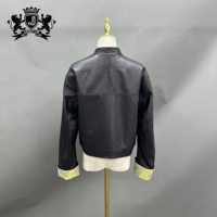 Janefur Chinese Womens Tops Printemps New Retro Senior Sense of Black Disk Buckle Veste en cuir Femme