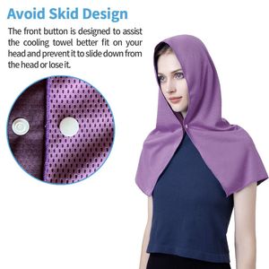 ผ้าขนหนูฮู้ดดี้โพลีเอสเตอร์แบบขายส่ง เป็นมิตรกับสิ่งแวดล้อม สำหรับฤดูร้อน ซับเหงื่อ ป้องกันรังสียูวี เหมาะสำหรับปั่นจักรยาน เนื้อผ้านุ่ม ให้ความรู้สึกเย็นสบาย - Product Image 2