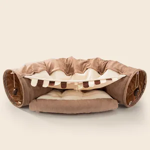 Foldable Cat Tunnel Cat Passage Rolling Ground Dragon Cat Cushion Bed