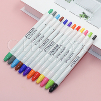 Stylo aquarelle à base d'eau anti-décoloration, multicolore, pour carnet, peinture, gribouillage, marqueur, recharge remplaçable