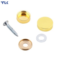 Vis décoratives en laiton pour miroir, clous décoratifs en cuivre pur, capuchons de vis en verre pour fixation de miroirs et enseignes en acrylique