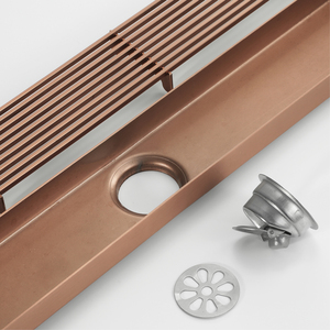 Drenaje de Piso <span class=keywords><strong>Lineal</strong></span> Moderno en Oro Rosa, <span class=keywords><strong>Rejilla</strong></span> para Baño, Desagües para Ducha - Product Image 4