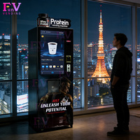 Distributeur automatique FunVending pour boissons froides et shakes protéinés, idéal pour les clubs de fitness et les espaces extérieurs, avec refroidissement par compresseur, écran tactile et SDK multiple
