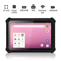 Tableta Industrial Resistente con Pantalla Táctil de 10.1 Pulgadas, IP67 Resistente al Agua, Escáner de Código de Barras RFID UHF para Exteriores, Compatible con Android y RF 433