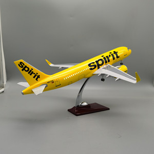 Modèle d'avion décoratif en résine A320 Spirit Air à l'échelle 1:80 (47 cm) avec roues – Prix de gros – Nouveauté – Coffret cadeau - Product Image 6