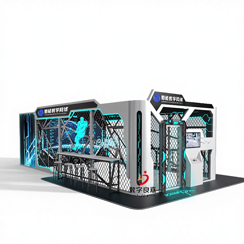 Digital Liangjia AI Sports Interactive Projection Simulated Double-Player Tennis Experience Hall Customized Serving Machine
