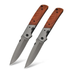 มีดพับ BRN แบบปรับแต่งได้ เกรด OEM สำหรับตั้งแคมป์ ใบมีดคมกริบ ทำจากเหล็กกล้าไร้สนิม 3CR13 ด้ามจับ ABS สีไม้ - Product Image 2