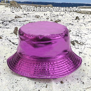 Chapeau Bob en PU Uni pour Femme, Tendance Été, Protection Solaire pour Surf et Plage, Vente en Gros - Product Image 3
