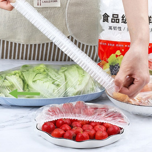 Envoltura de Plástico Desechable de PE, Suave, Elástica, Transparente, para Conservar la Frescura de los Alimentos, Cubierta para Tazones, a Prueba de Olores y Polvo para Refrigerador - Product Image 6