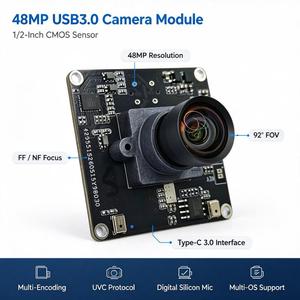 48MP USB3.0 IMX586 Camera Module Type‑C Interface Electronic Rolling Shutter 0.1Lux Low Illumination Camera Board Module - Product Image 1