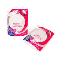 Emballage Doypack pour détergent à lessive, 2 L, brillant, imperméable, avec bec verseur, sac pour savon pour les mains, pochette debout avec bec verseur et poignée