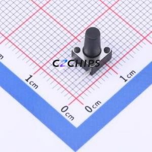 TSD007A10026A03 Tactile Switch Bent Lead Through Hole,6x6mm Switch Round Button 2.6N Right Angle Insert 6mm - Product Image 1
