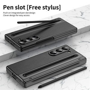 Funda de Teléfono de Cuero PU Electrochapada de Lujo para Samsung Z Fold 3 4 5 6 7 con Protector de Pantalla HD Integrado y Cubierta Rígida - Product Image 5