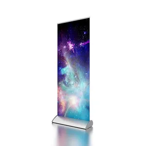 Promotional Advertising Aluminum Polyester Dye Sublimation Print 32'' x 80'' Retractable Portable Roll up Banner Stand