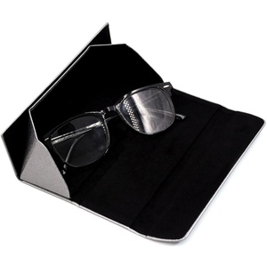 Bestclean Chất lượng cao PU da có thể gập lại kính trường hợp có thể gập lại nổi logotriangle từ đóng cửa kính mắt trường hợp - Product Image 3