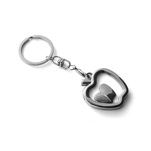 Photo Frame Keychain Metal Frame Keychain Apple Shape Keyring <b>Locket</b> Photo Frame Wedding Gifts - Product Image 6
