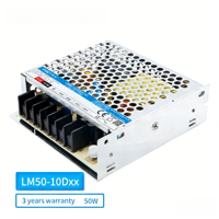 Fuente de Alimentación AC/DC Dual Aislada Mornsun LM50-10Dxx de 50W, 85-264VAC, Carcasa Metálica, Garantía de 3 Años, Alta Eficiencia 83%-84%