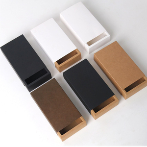 Eco-friendly Marrone Bianco Nero <span class=keywords><strong>Scatola</strong></span> di Confezionamento di Carta Kraft in Stock Slide Contenitore di Contenitore di Contenitore di Imballaggio fai da te - Product Image 2
