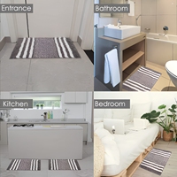 Tapis de douche moderne antidérapant en microfibre personnalisable FIGOO Factory, tapis de salle de bain absorbant pour usage domestique et hôtelier