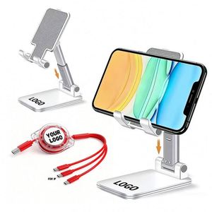 Logo Gift Wholesale Adjustable Portable Foldable Desktop <b>Stand</b> Mobile Holder for All Phone - Product Image 1