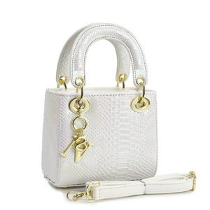 Elegante Bolso de Mano Cuadrado para Mujer con Patrón de Serpiente, Correa Extraíble, Decoración con Logotipo, Material PU, Bolso Cruzado para Uso Diario - Product Image 5