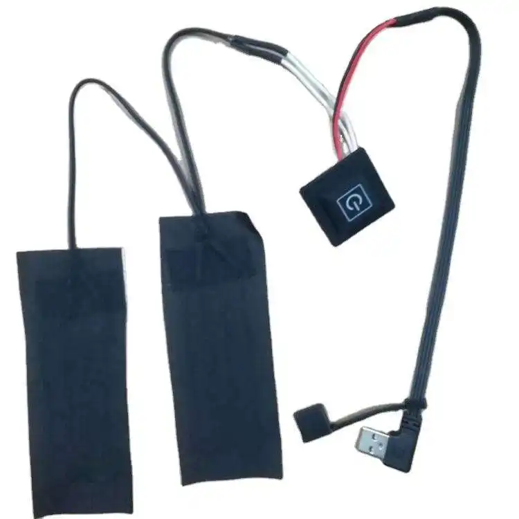 5V 10W yếu tố làm nóng sợi tổng hợp USB 2 miếng đệm nóng Pad cho quần áo nóng