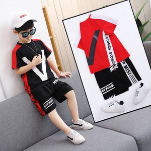 Summer Fashion Boy Sports <b>Suit</b> 2020 Short Sleeved T Shirt Shorts Clothes Sets Casual <b>Teenager</b> Outfits Children Clothing Sets - Product Image 2