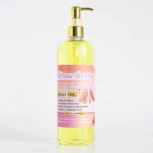 Etiqueta privada orgánica hidratante suavizante brillante fresa 500ML aceite esencial corporal para todo tipo de piel - Product Image 1