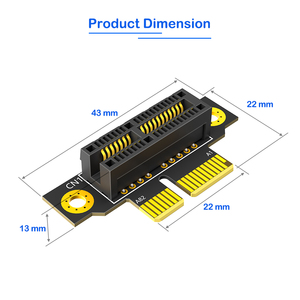 <span class=keywords><strong>PCI</strong></span>-e 1X a 1X 3,0 Adaptador de tarjeta de extensión de <span class=keywords><strong>CPU</strong></span> vertical inverso de 90 grados Servidor 1U Compatible con dispositivo <span class=keywords><strong>PCI</strong></span> Express X1 X4 X8 X16 - Product Image 3