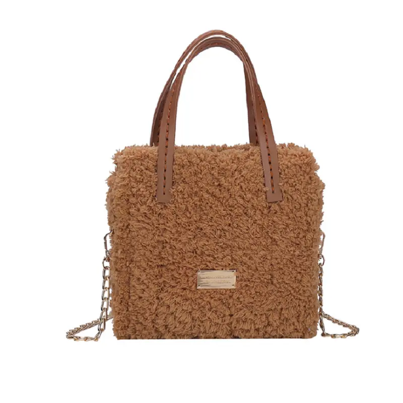 Premium Quality Hand-woven DIY Material Bag Cute Handmade Coral Velvet Hand Satchel Handbag
