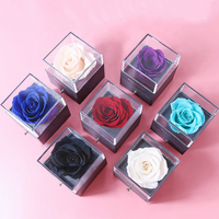 Valentines Moeder Dag Cadeau Geconserveerde Rozen In Acryl Doos Bewaarde Rozen Doos Met Ik Hou Van Je Ketting Cadeau
