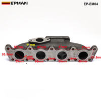 EPMAN T3/T25 Turbo-Abgaskrümmer aus Gusseisen mit 38mm Wastegate-Flansch für VW Golf Jetta Beetle 1.8T EP-EM04