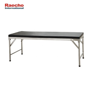 Table <span class=keywords><strong>d</strong></span>'examen de bonne qualité, acier inoxydable, revêtement en cuir artificiel, <span class=keywords><strong>lit</strong></span> de traitement, table <span class=keywords><strong>d</strong></span>'examen médicale, <span class=keywords><strong>hôpital</strong></span>, clinique - Product Image 4