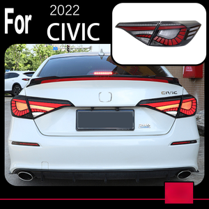 Xe kiểu dáng cho 2022 Honda Civic MK11 đuôi đèn với tuần tự lần lượt tín hiệu hoạt hình phanh đậu xe ngọn hải đăng Facelift - Product Image 4