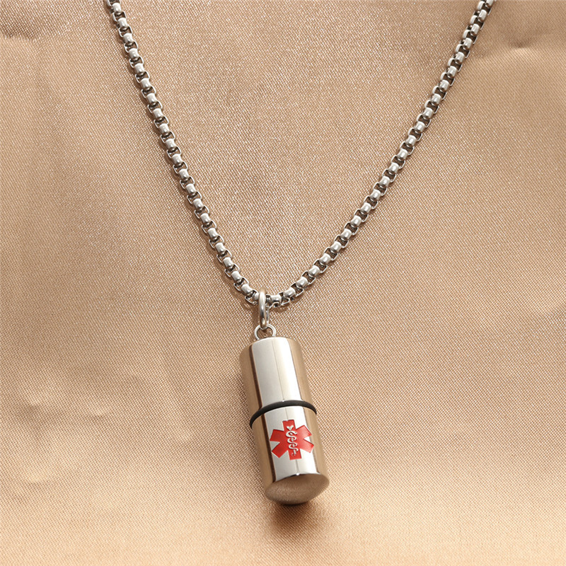 Steel-colored pendant (without chain)