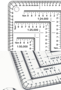 Regla de Esquina UTM de Plástico Flexible DF PM-10 con Escala de Coordenadas 1:24,000, 1:25,000 y 1:50,000 para Mapas - Product Image 4