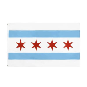 Gahum venta al por mayor Bandera de Chicago gran oferta en verano 90x150 Cm promocional 100% poliéster Digital impreso 3x5 pies bandera personalizada - Product Image 2