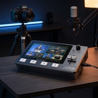 FEELWORLD L2 Plus Mixeur vidéo multi-caméras, écran tactile 5,5 pouces, 4 HDMI, USB 3.0, contrôle PTZ, prise US