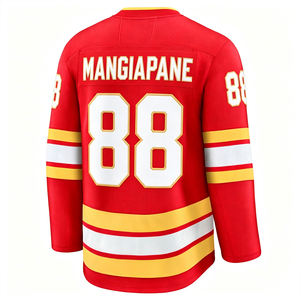 Men's Fully Stitched Hot Player Hockey-Jerseys <strong>Jonathan</strong> Huberdeau Mikael Backlund Jacob Markstrom Andrew Mangiapane Nazem Kadri - Product Image 5