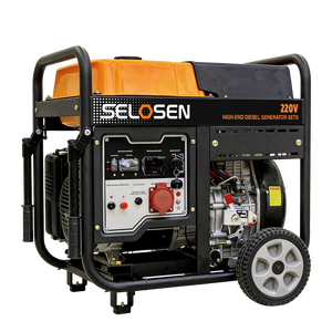 SELOSEN ポータブル強力発電機モーター 3kW 5kW 6kw 7kw 8kw パワーディーゼル発電機 6KW ディーゼル発電機 12.5L大型タンク付き - Product Image 4